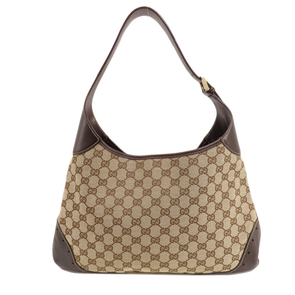 Gucci Canvas Hobo Bag One GG Leather Shoulder